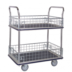 2 shelf platform trolley with ledge