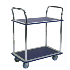 Large 2 shelf platform trolley