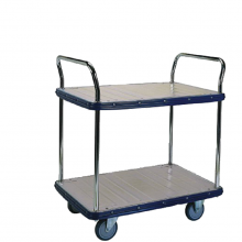 Large 2 shelf platform trolley