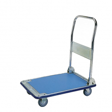 Small galvanized folding platform trolley