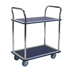 Small 2 shelf platform trolley